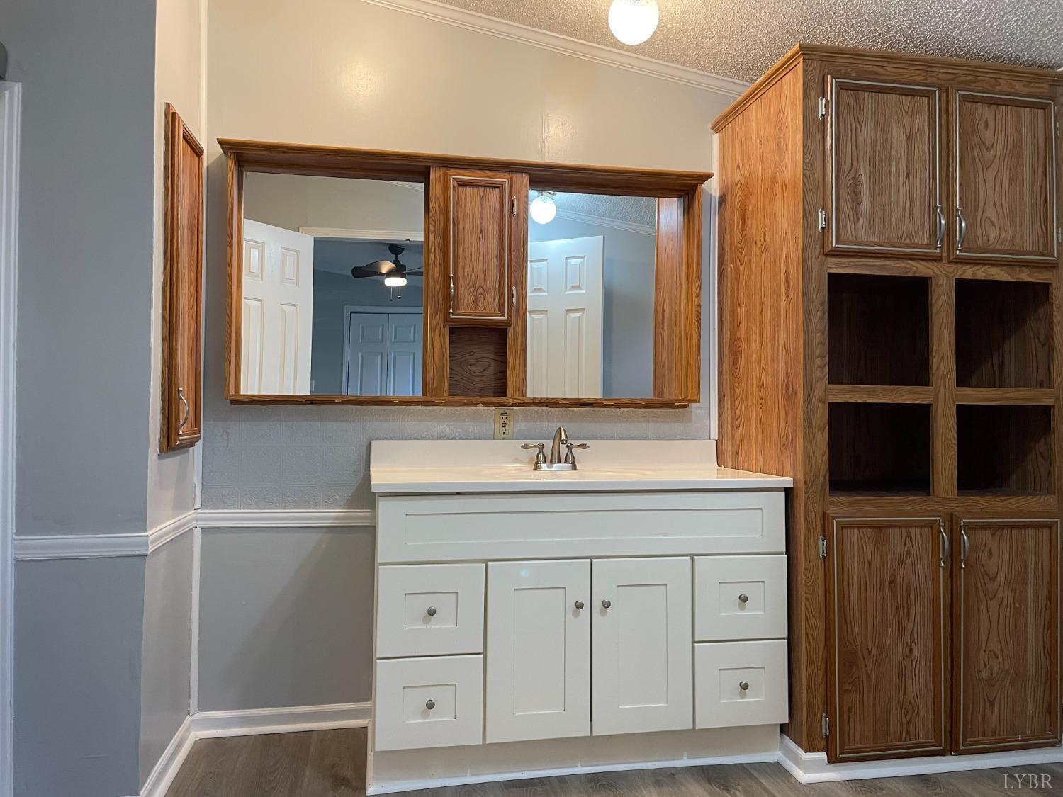 232 Camp Branch Road Gretna, VA 24557 - Photo 24 of 47 a bathroom with a sink a vanity and a mirror