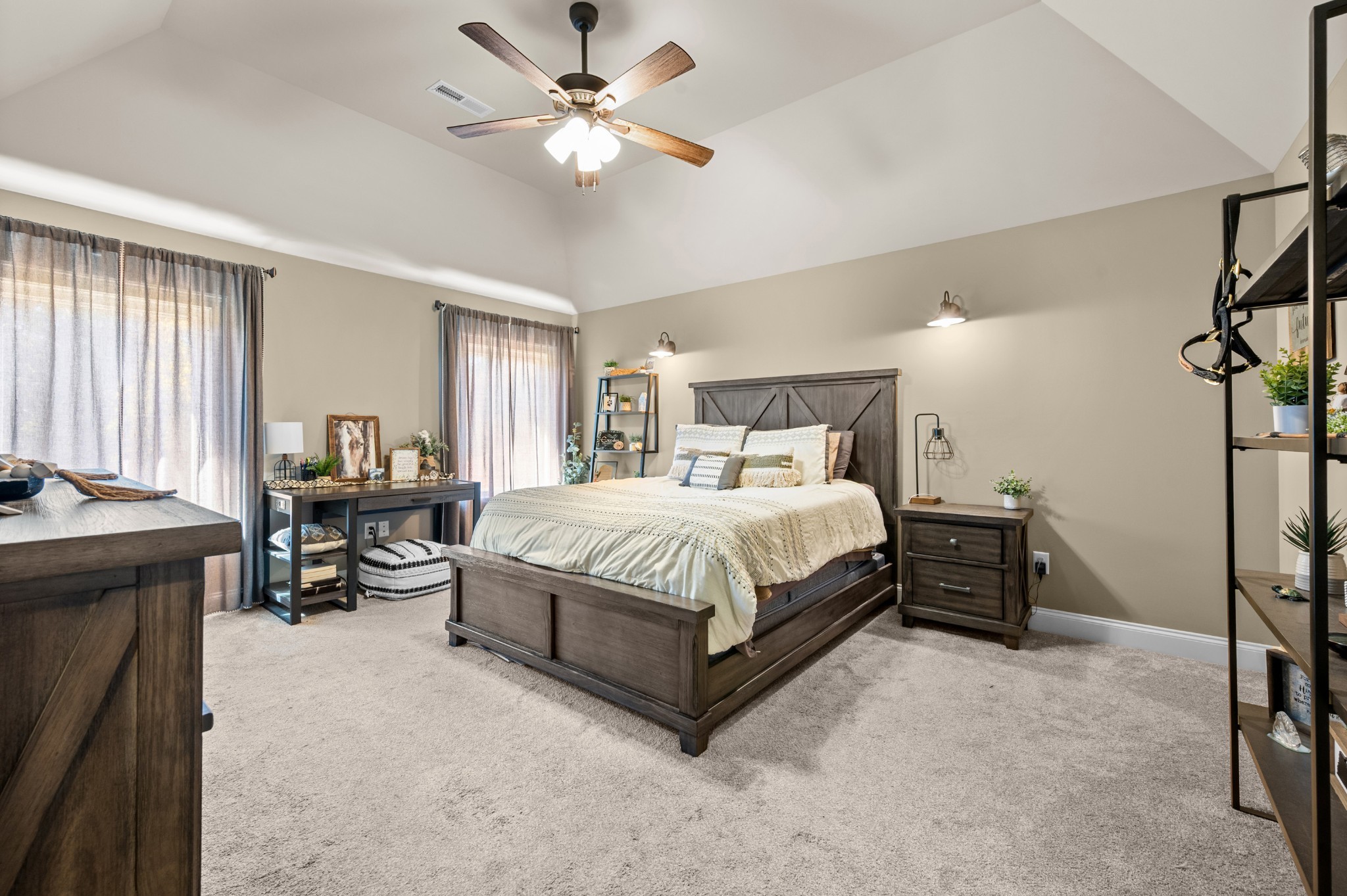 1591 North Lovvorn Road Christiana, TN 37037 - Photo 43 of 62 a spacious bedroom with a bed and a chandelier