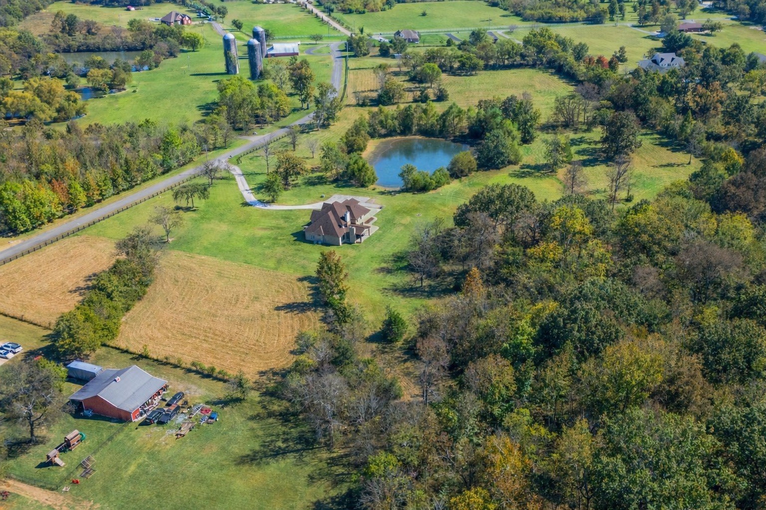1591 North Lovvorn Road Christiana, TN 37037 - Photo 5 of 62 an aerial view of residential house with outdoor space and lake view