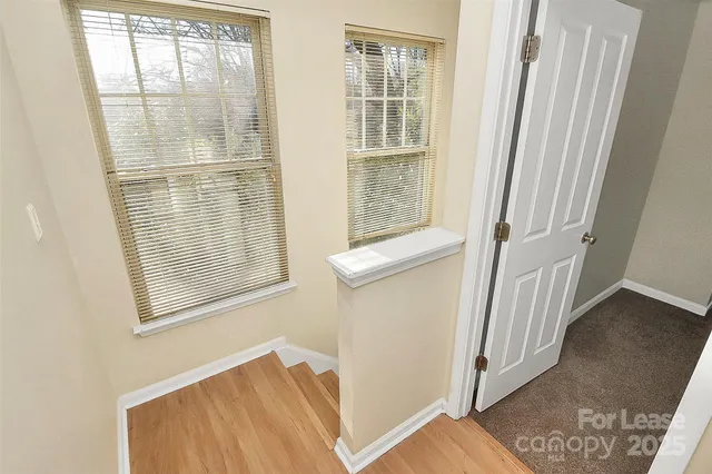 a view of an entryway with a window