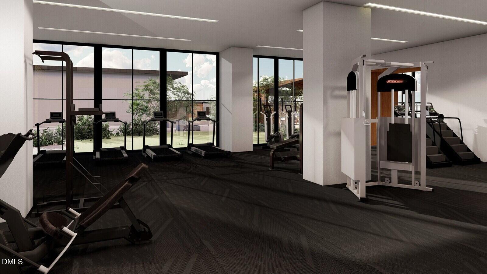 1000 Hammell Drive, Unit S3 Raleigh, NC 27603 - Photo 11 of 35 a view of a room with gym equipment
