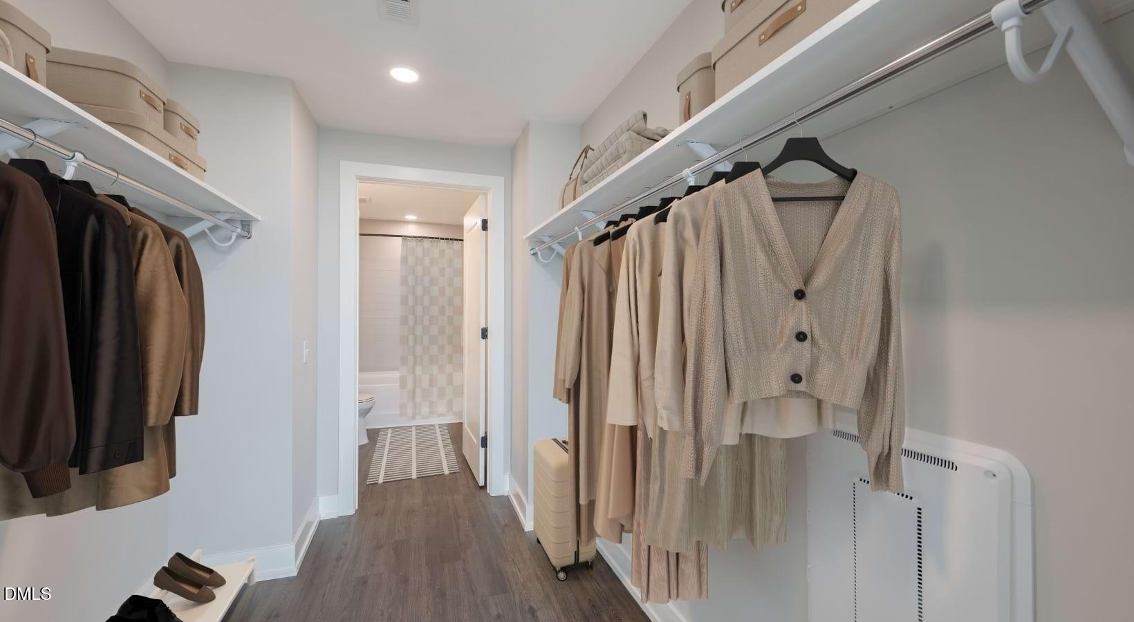 1000 Hammell Drive, Unit S3 Raleigh, NC 27603 - Photo 21 of 35 a view of a hallway with wooden floor and staircase
