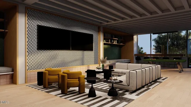 a outdoor living space with furniture