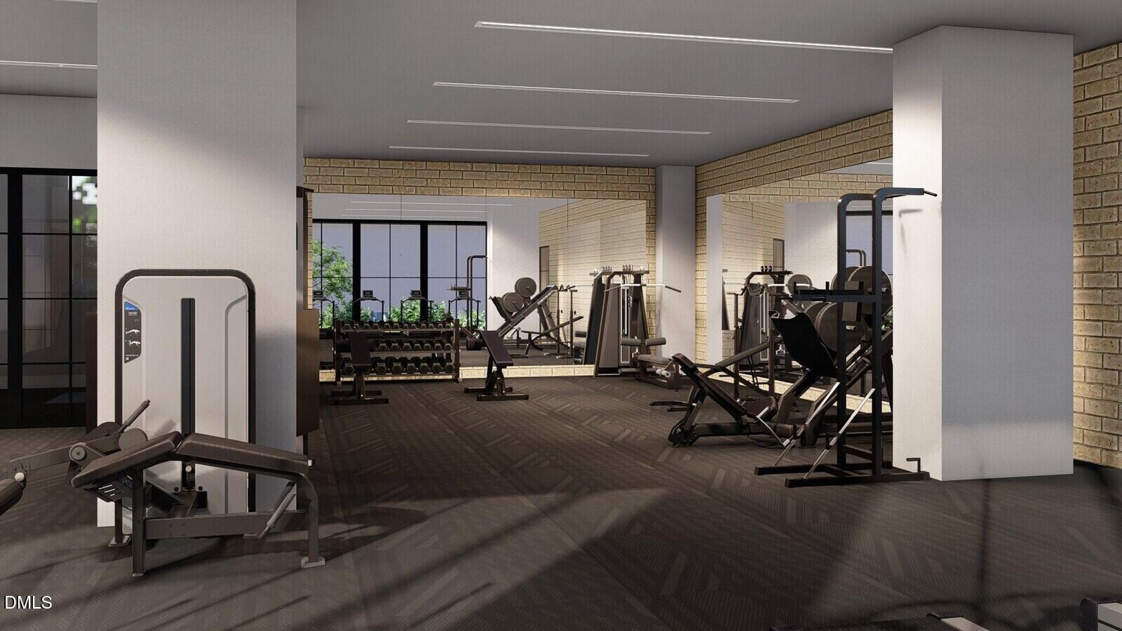 1000 Hammell Drive, Unit S3 Raleigh, NC 27603 - Photo 10 of 35 a view of a room with gym equipment