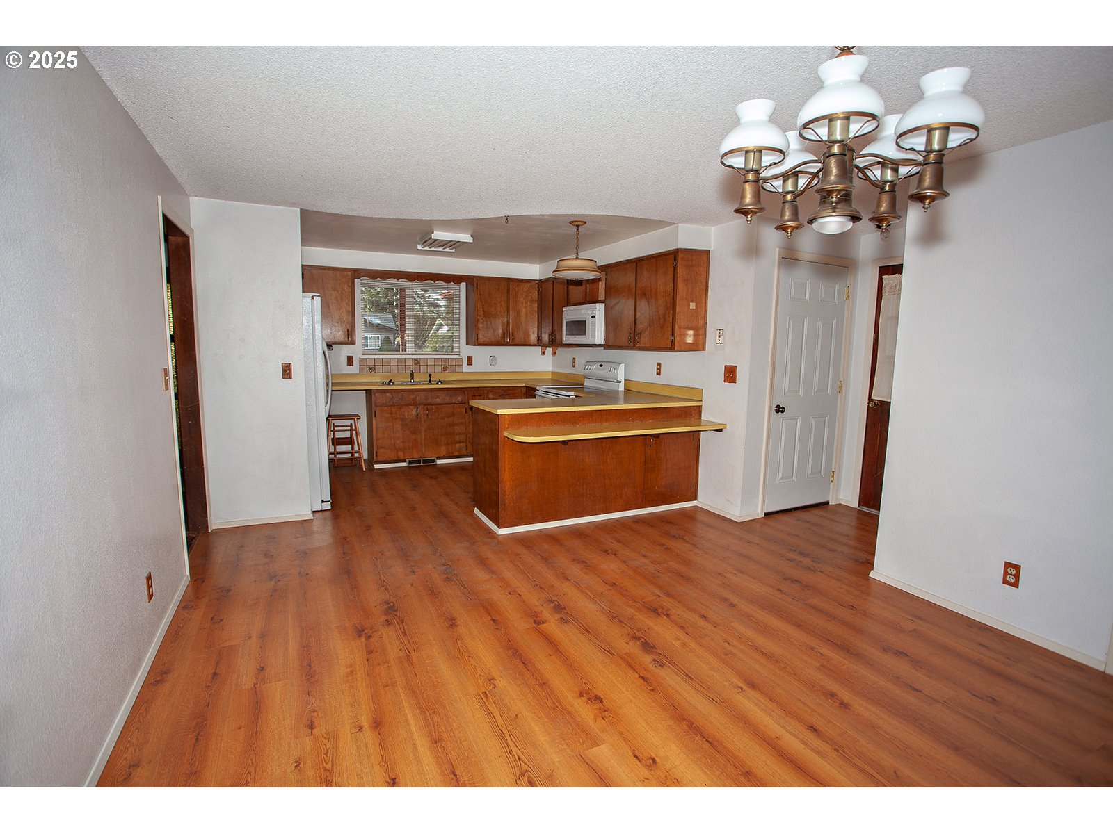 677 Laksonen Loop Springfield, OR 97478 - Photo 14 of 22 a room with chandelier fan and wooden floor