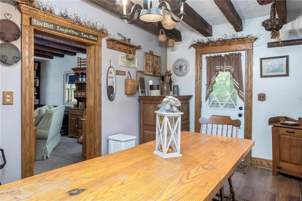 13 Penn Hill Road Prosperity, PA 15329 - Photo 19 of 30 a view of a dining room with furniture window and wooden floor