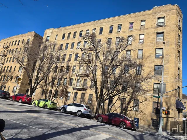 a front view of a building