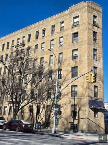 a front view of a building