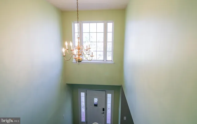 a view of a room that has a window