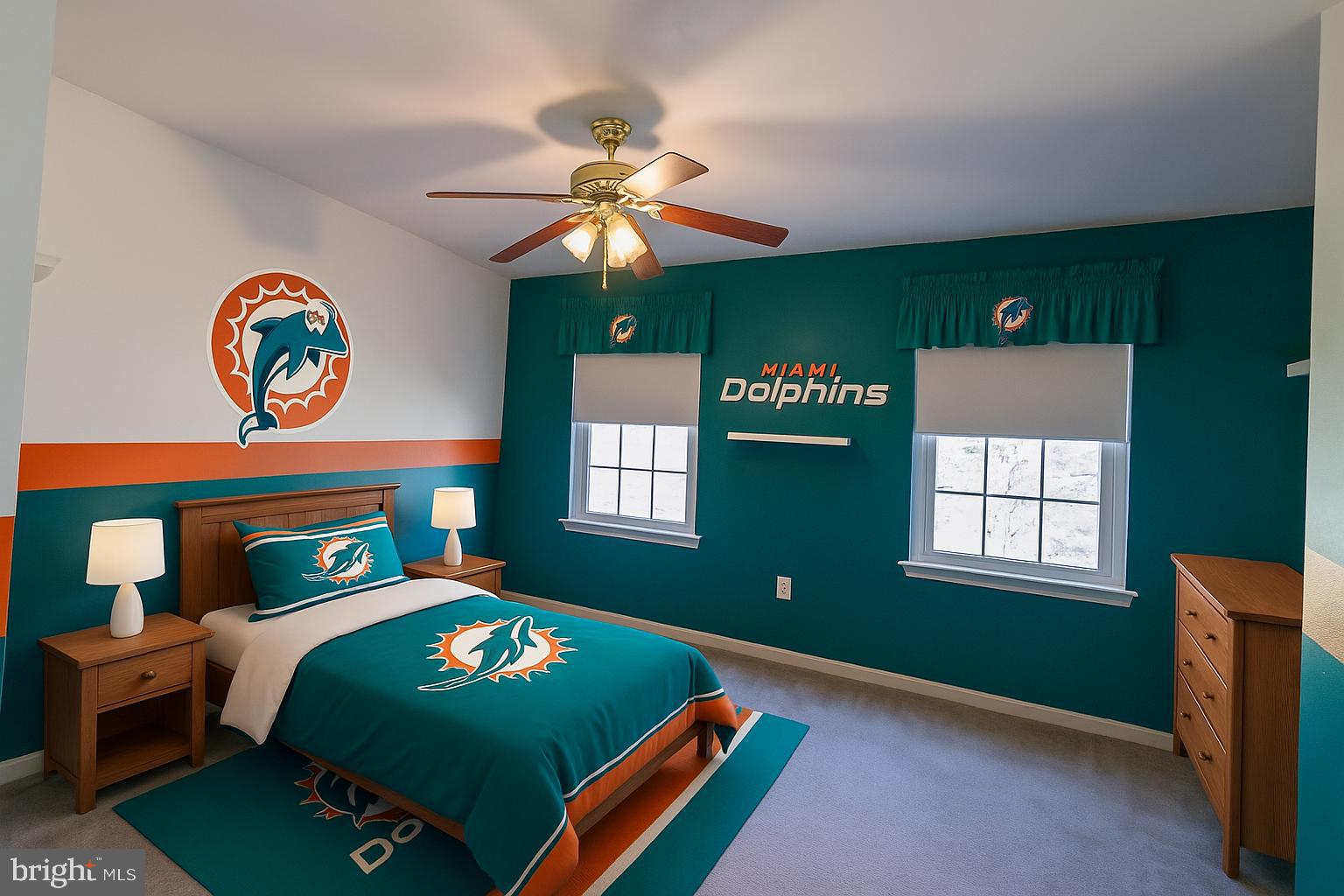 56 Cross Point Drive Owings, MD 20736 - Photo 31 of 54 a bedroom with a bed and a chandelier