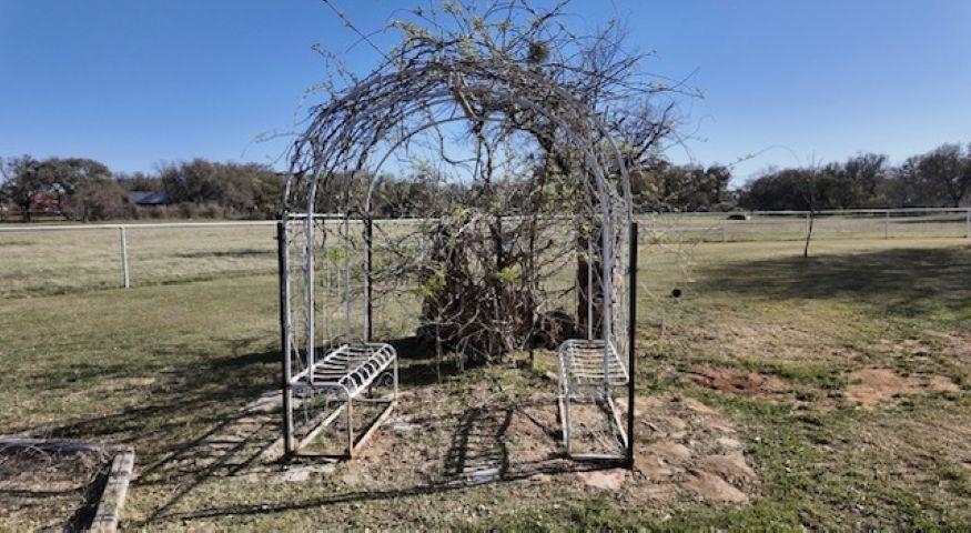 801 Mohawk Cherokee, TX 76832 - Photo 20 of 29 a backyard of a house with table and chairs