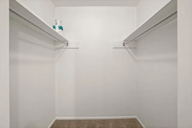 a view of small space with racks on the wall