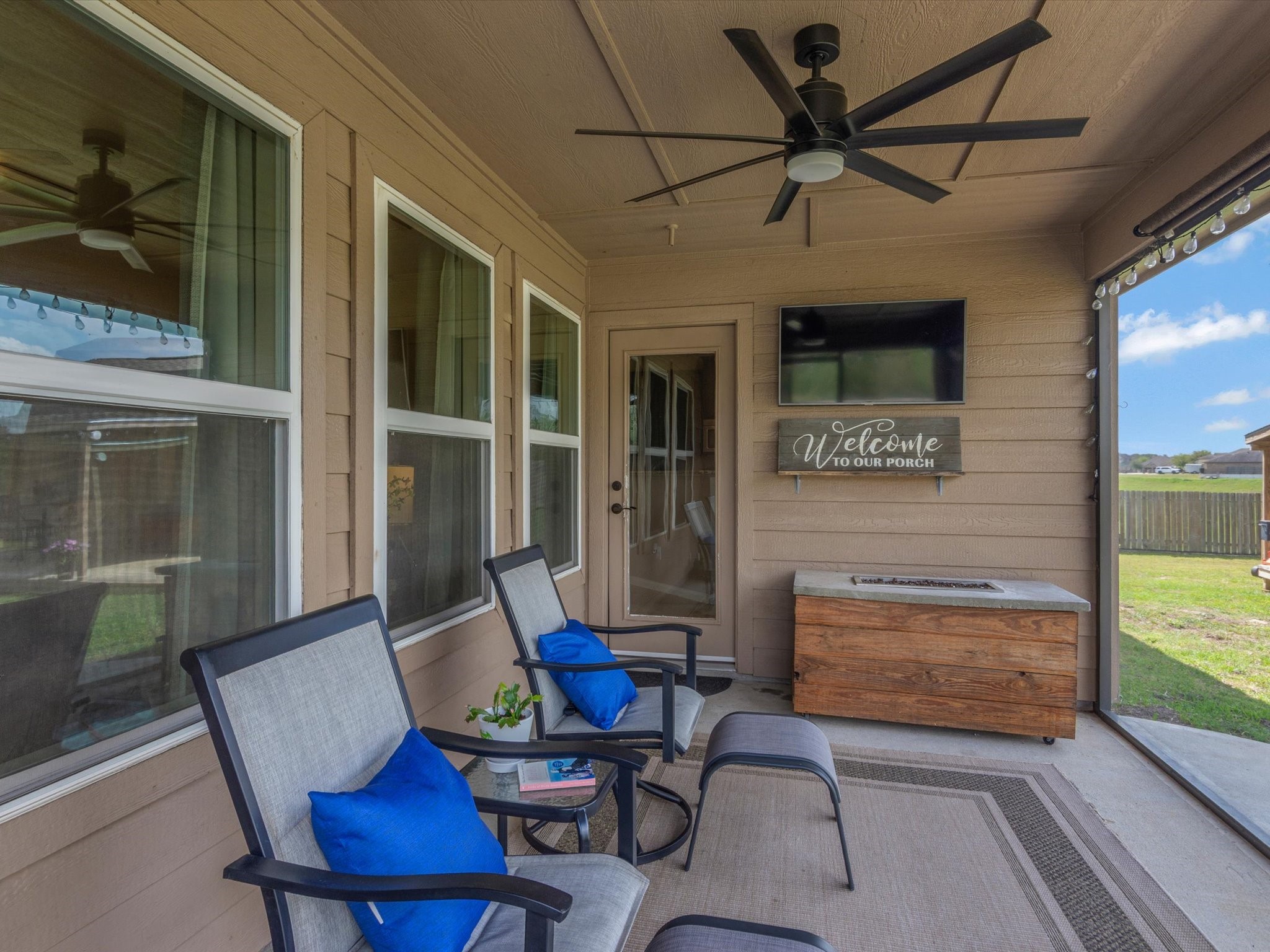 18746 Encinal Trail Magnolia, TX 77355 - Photo 27 of 35 a view of a porch with furniture and a yard
