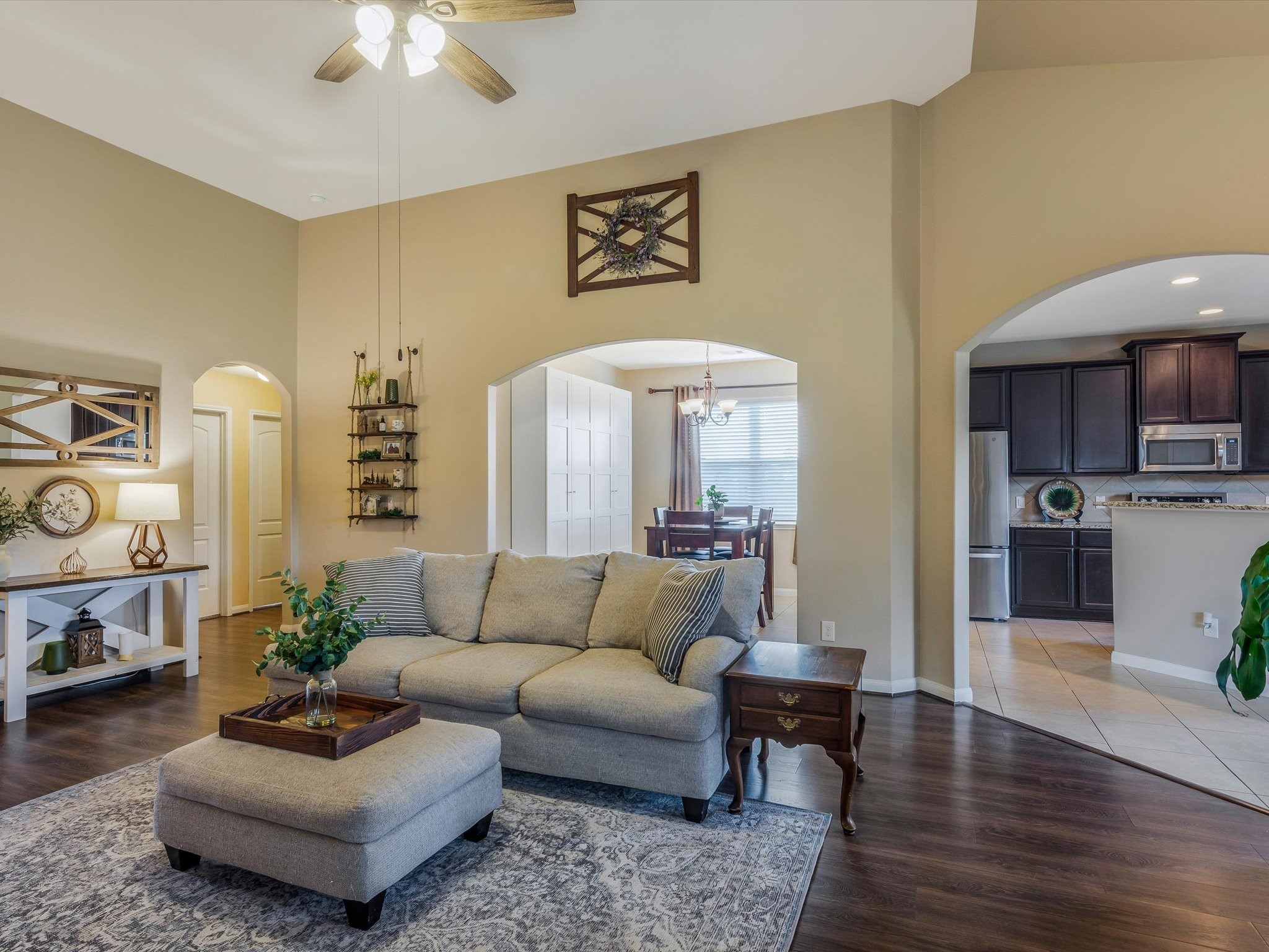 18746 Encinal Trail Magnolia, TX 77355 - Photo 10 of 35 a living room with furniture and a wooden floor