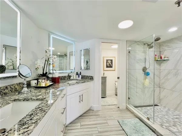 a view of a city with tall buildings