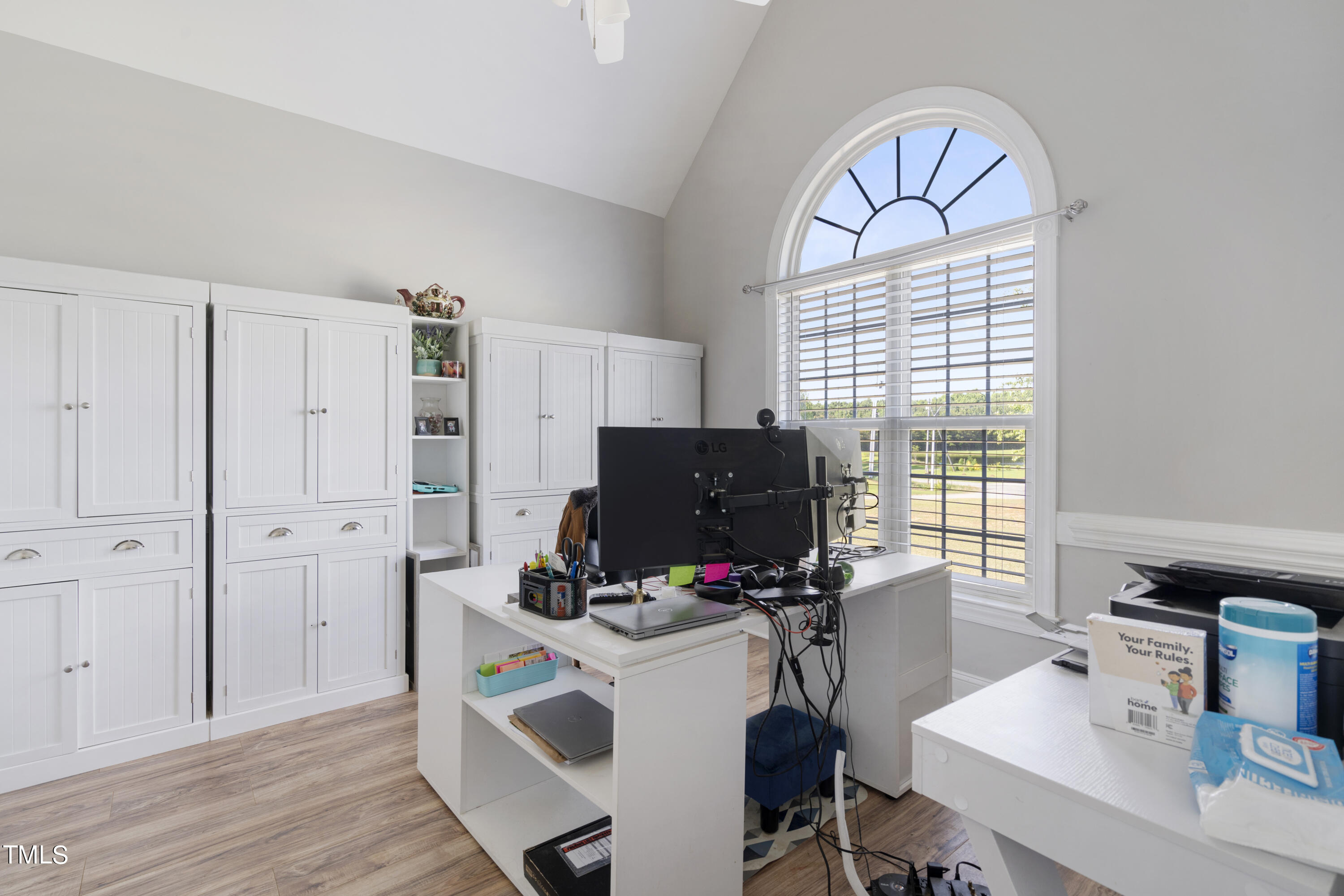 6910 Rock Ridge Sims Road Sims, NC 27880 - Photo 15 of 45 a view of a workspace with furniture and a window