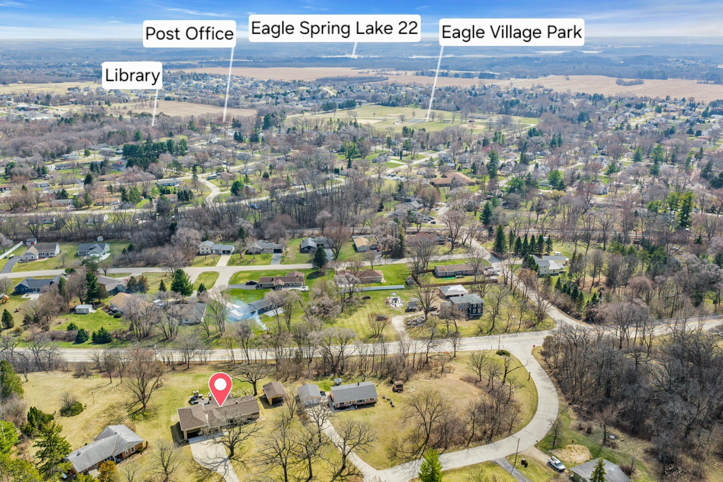 444 North Sherman Street Eagle, WI 53119 - Photo 64 of 67 Ariel View With Locations 1