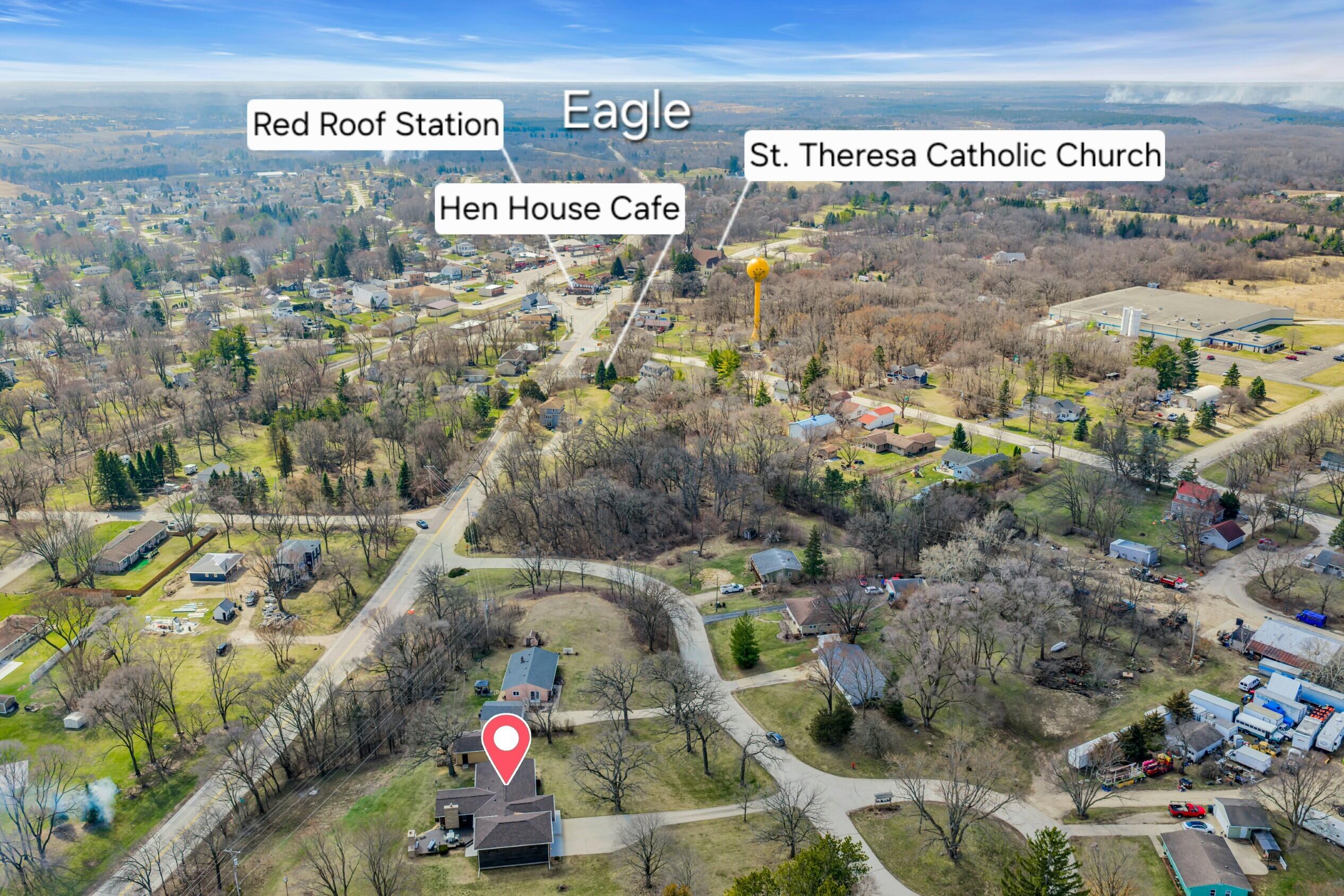 444 North Sherman Street Eagle, WI 53119 - Photo 65 of 67 Ariel View With Locations 2