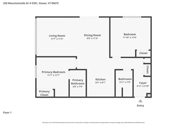 $325,000 | 220 Mountainside Drive, Unit E301, Stowe, VT 05672