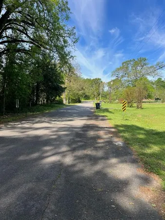 a view of grassy field with trees
