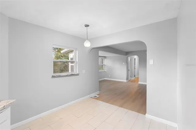 an empty room with a window