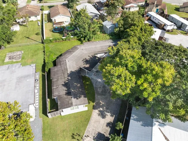 a view of a garden with an outdoor space