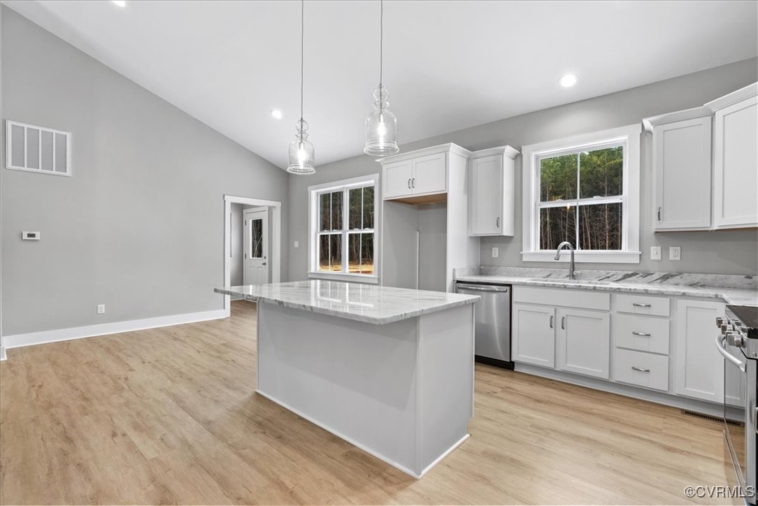 292 Lunenburg County Road Keysville, VA 23947 - Photo 38 of 39 Kitchen featuring stainless steel appliances, whit