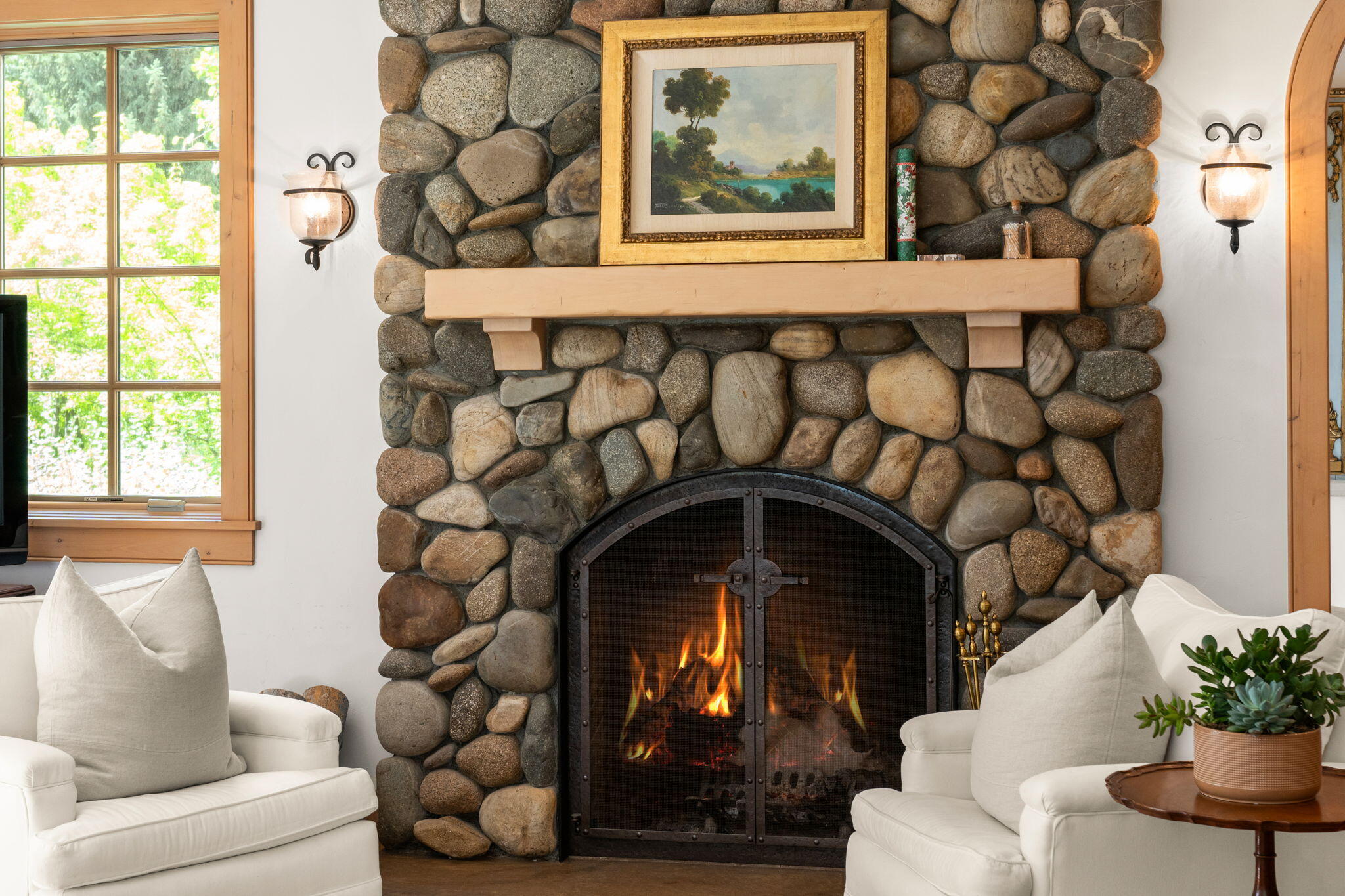 7 Rose Court Sun Valley, ID 83353 - Photo 19 of 50 River Rock Fireplace