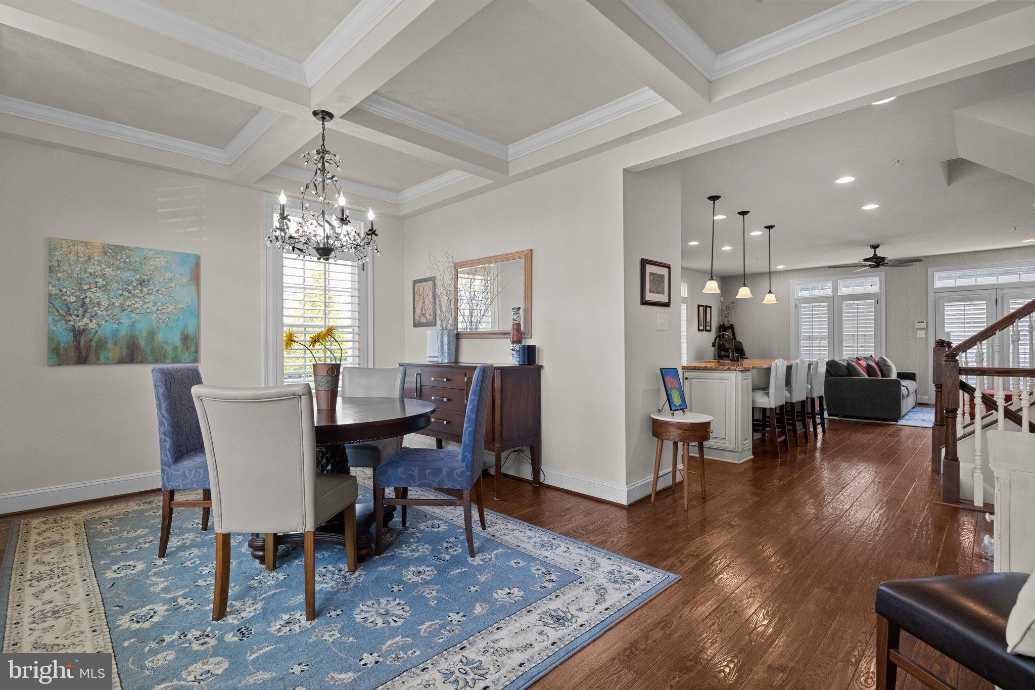 3842 Jacob Stout Road Doylestown, PA 18902 - Photo 16 of 68 a view of a dining room with furniture and wooden floor