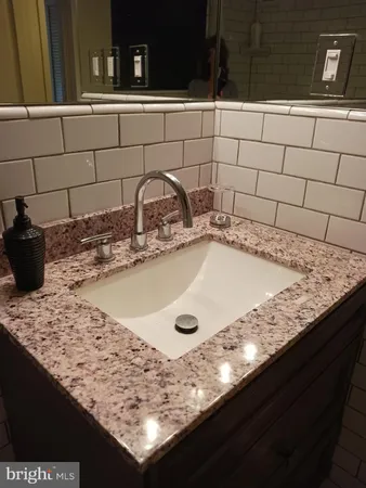 a close view of sink and tap