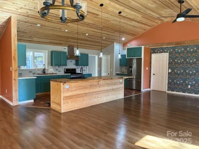a view of balcony with wooden floor and fence
