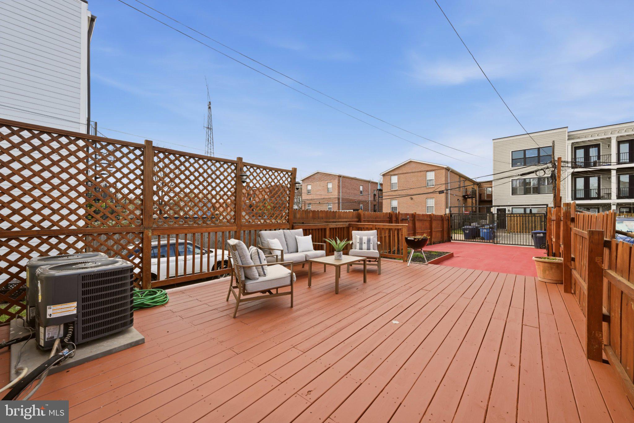 737 Morton Street Northwest Washington, DC 20010 - Photo 33 of 36 Spacious outdoor retreat with latticework.