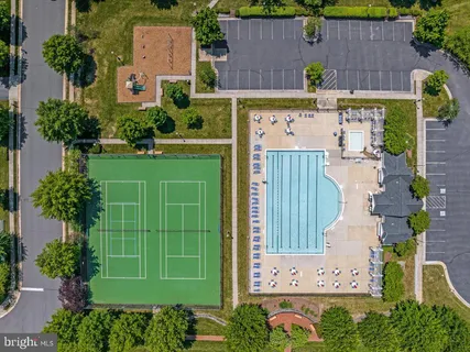 an aerial view of a city