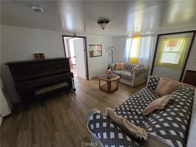 a bedroom with furniture