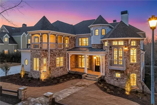 a front view of a house