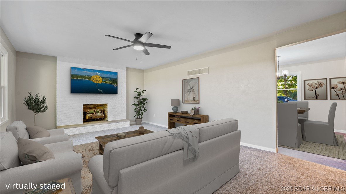 50 Hwy Y Eldon, MO 65026 - Photo 8 of 43 Living Room Virtually Staged Contemporary Style.