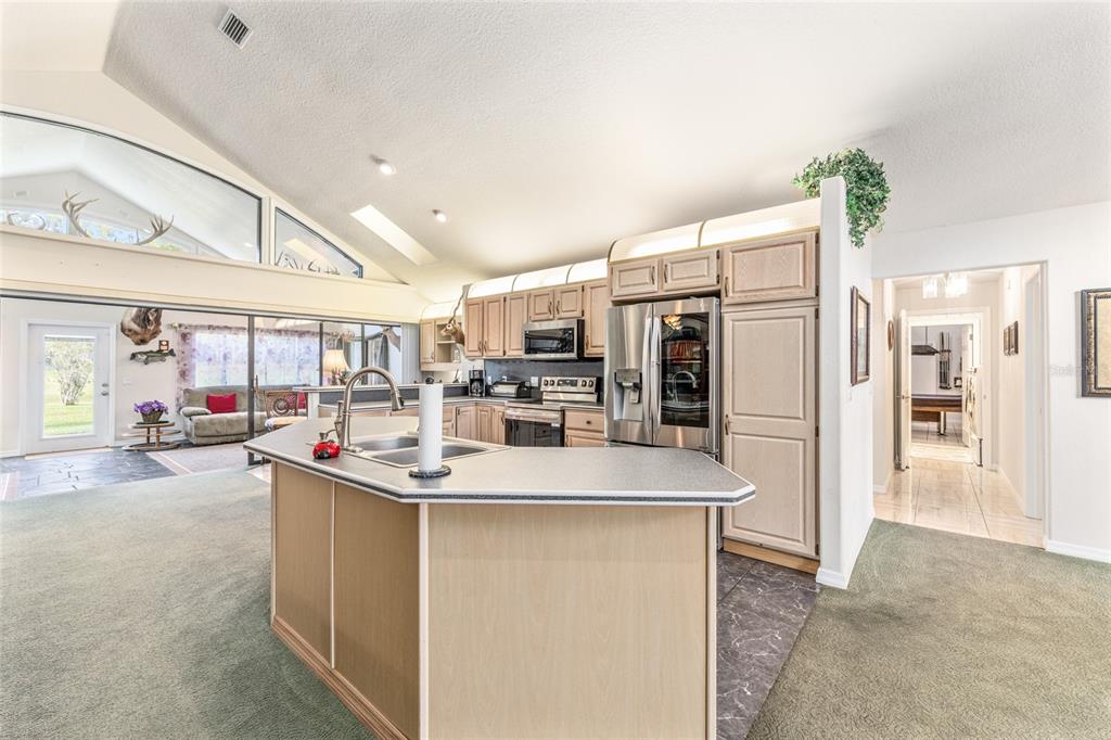 255 Southwest 96th Lane Ocala, FL 34476 - Photo 23 of 92 a room with stainless steel appliances kitchen island a large counter top and sink