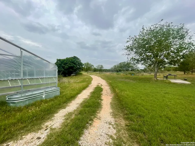 a view of a small yard