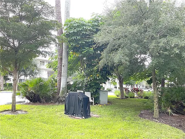 a view of backyard with green space