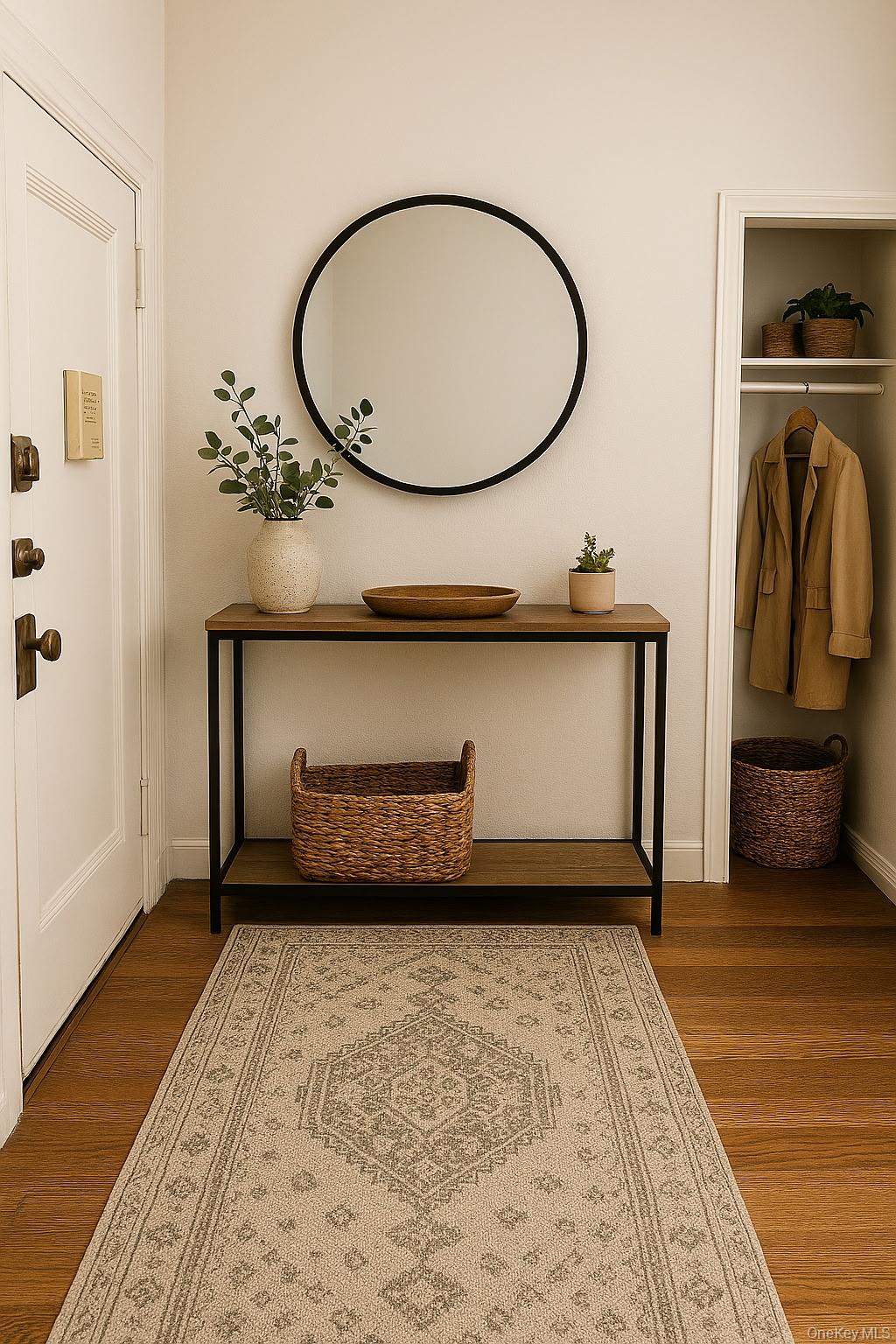 760 Bronx River Road, Unit A65 Bronxville, NY 10708 - Photo 3 of 7 Foyer entrance with light-colored wood floor.Virtually staged