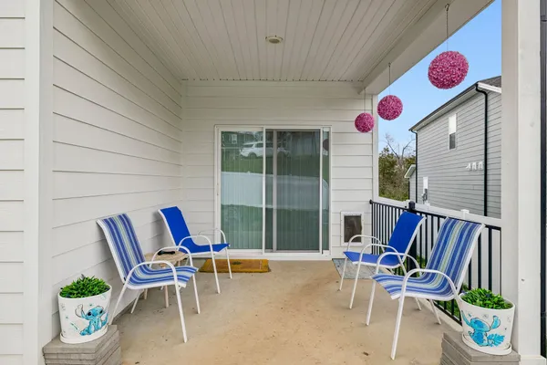 a outdoor space with furniture