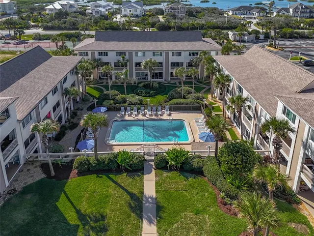 an aerial view of multiple house