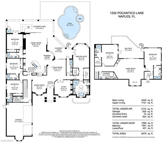an aerial view of a house with a garden and lake view