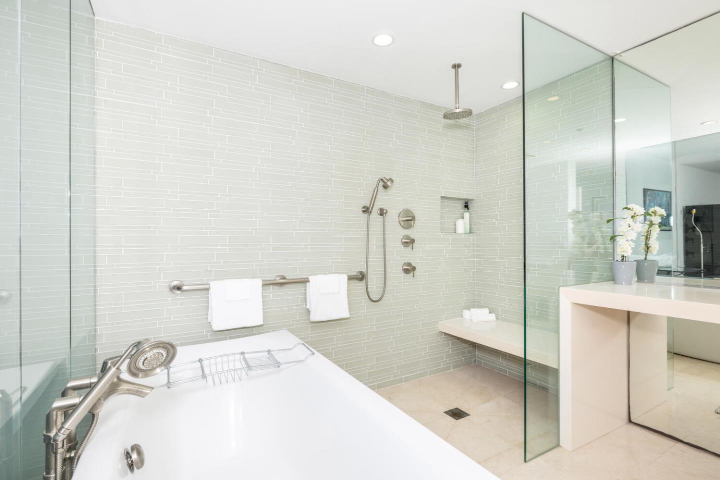 211 Roberts Road Pacifica, CA 94044 - Photo 14 of 42 a bathroom with a sink a toilet and shower