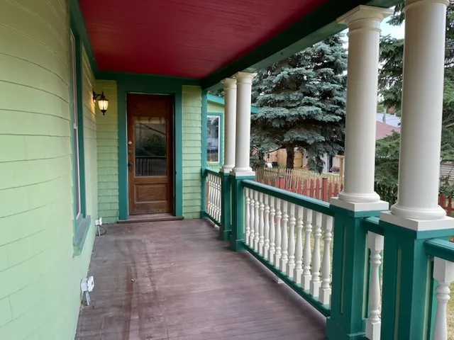 a view of a porch
