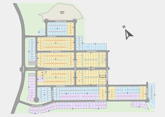 an aerial view of a house with outdoor space