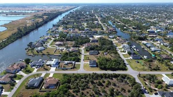 an aerial view of multiple house