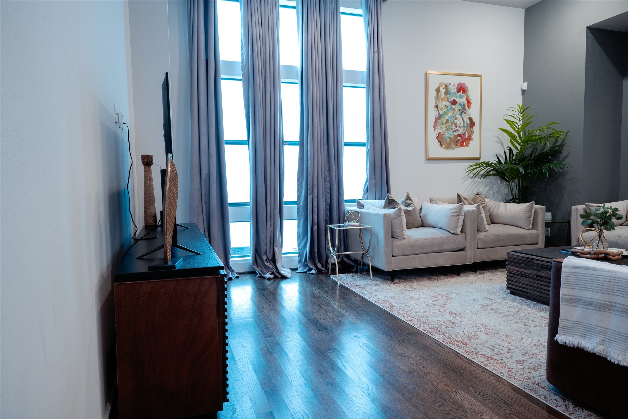 2826 Clay Street Houston, TX 77003 - Photo 17 of 22 a living room with furniture and wooden floor