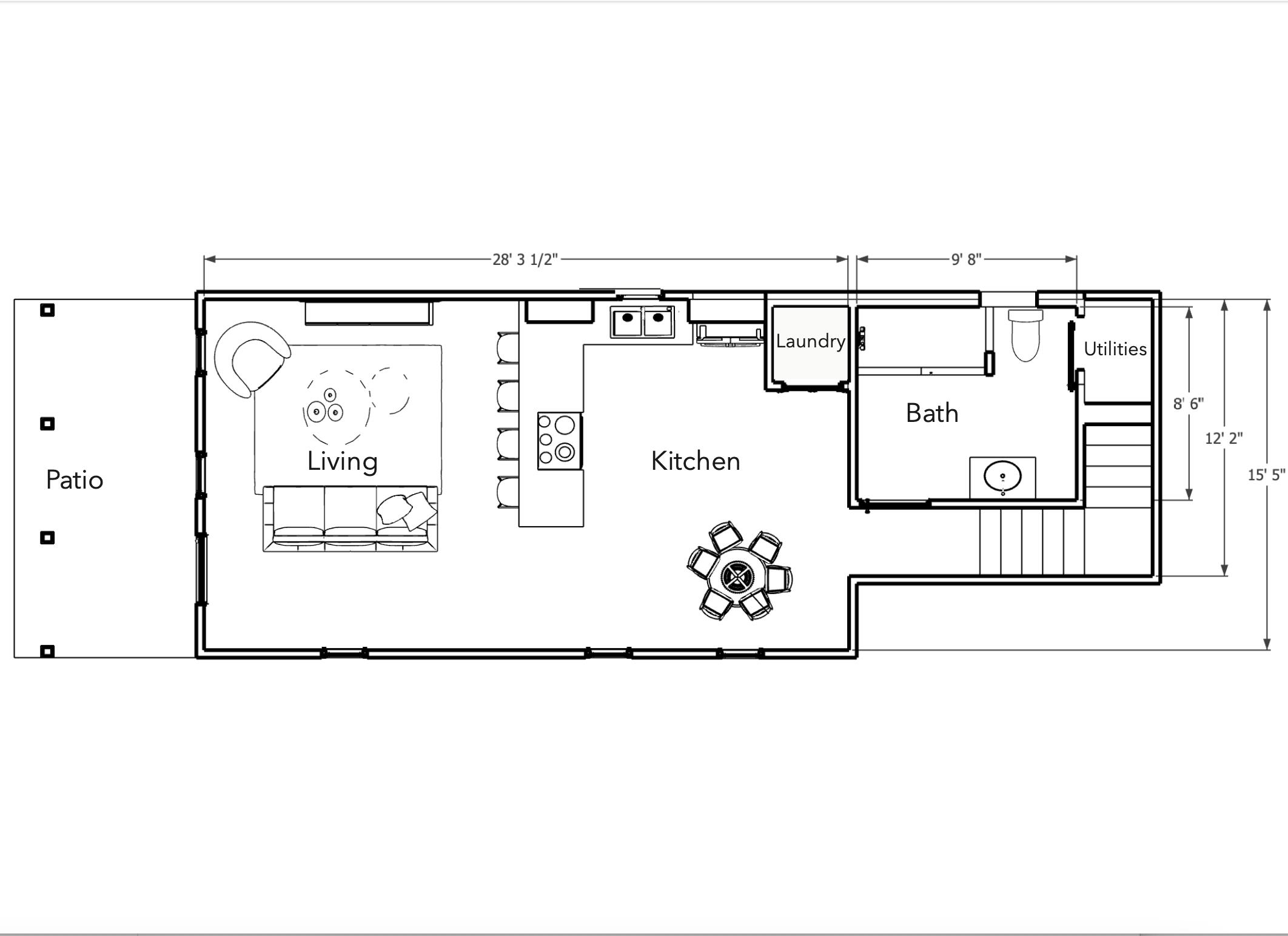 1850 North Warren Avenue Milwaukee, WI 53202 - Photo 34 of 37 Front House Main Level Floor Plan
