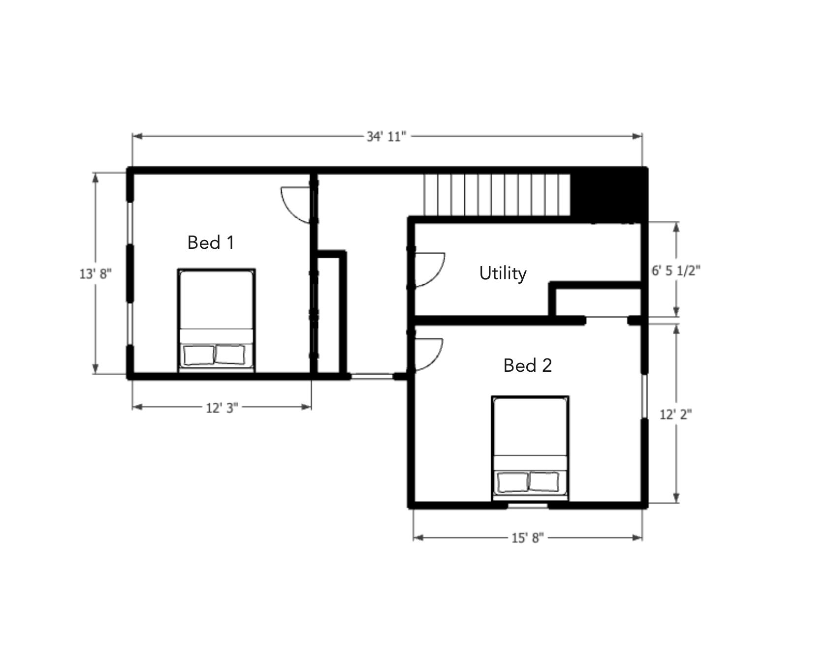 1850 North Warren Avenue Milwaukee, WI 53202 - Photo 37 of 37 Back House Lower Level Floor Plan